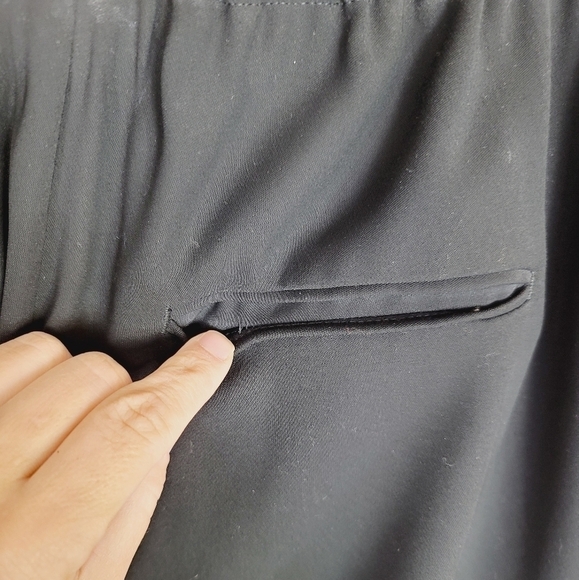 VINCE BLACK PULL ON TROUSER PANTS, SZ LARGE - Picture 6 of 14